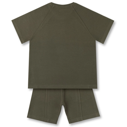 CONJUNTO CAMISETA E BERMUDA TEDDY ÓCULOS INFANTIL 8269 Grafite