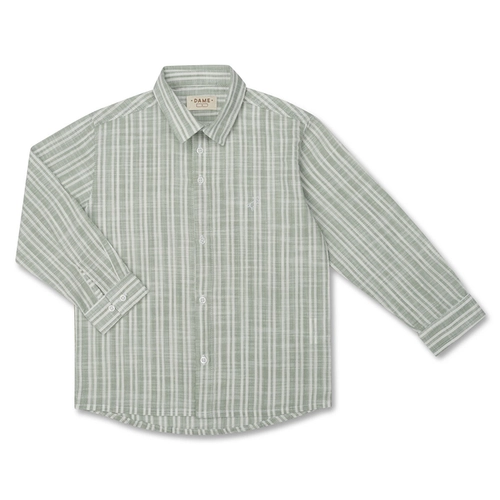 CAMISA ALGODÃO LISTRADA ML INFANTIL 7711 CAMISA ALGODÃO LISTRADA ML INFANTIL 7711 Gelo 1