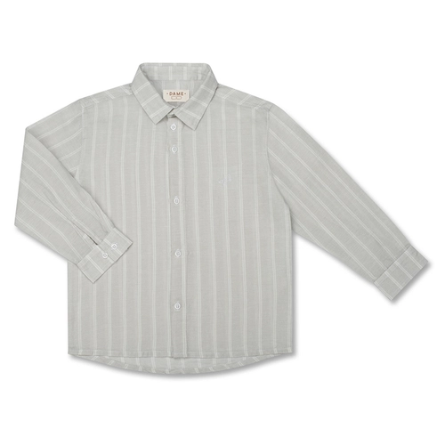 CAMISA LINHO LISTRADA ML INFANTIL 7712 CAMISA LINHO LISTRADA ML INFANTIL 7712 Denim 8