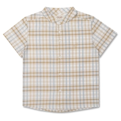 CAMISA ALGODÃO LISTRADA XADREZ MC INFANTIL 7714