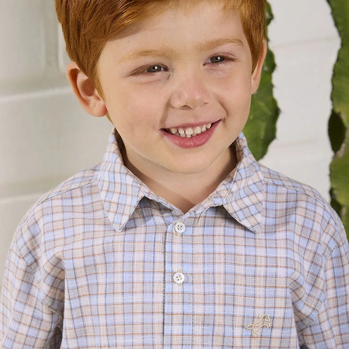 CAMISA ALGODÃO XADREZ ML INFANTIL 7715 CAMISA ALGODÃO XADREZ ML INFANTIL 7715 Branco 12