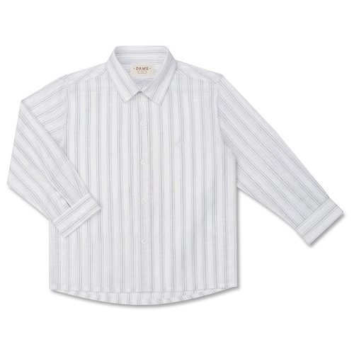 CAMISA ALGODÃO LISTRADA ML INFANTIL 7717 CAMISA ALGODÃO LISTRADA ML INFANTIL 7717 Branco 3