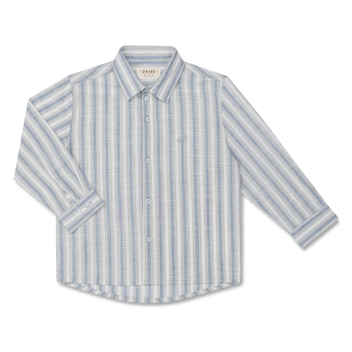 CAMISA ALGODÃO LISTRADA ML INFANTIL 7717 CAMISA ALGODÃO LISTRADA ML INFANTIL 7717 Branco 3