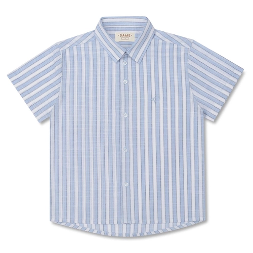 CAMISA ALGODÃO LISTRADA MC INFANTIL 7718 CAMISA ALGODÃO LISTRADA MC INFANTIL 7718 Azul bebê 3