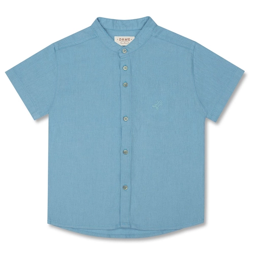 CAMISA LINHO MC INFANTIL 7855 CAMISA LINHO MC INFANTIL 7855  Azul capri 3