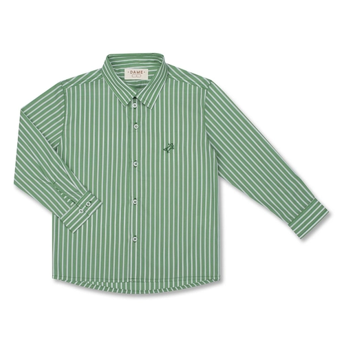 CAMISA ALGODÃO LISTRADA ML INFANTIL 7865 CAMISA ALGODÃO LISTRADA ML INFANTIL 7865 Bandeira 1