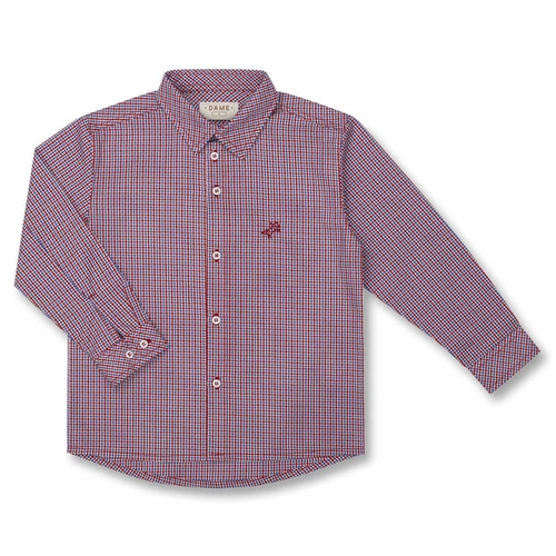 CAMISA ALGODÃO XADREZ ML INFANTIL 7866 CAMISA ALGODÃO XADREZ ML INFANTIL 7866  Vermelho 1