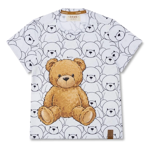 CAMISETA ESTAMPA TEDDY PARA COLORIR MC INFANTIL 7838 CAMISETA ESTAMPA TEDDY PARA COLORIR MC INFANTIL 7838 Branco 4
