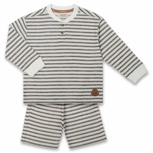 CONJUNTO MOLETOM LISTRADO BATA ML E BERMUDA 7769 Cinza