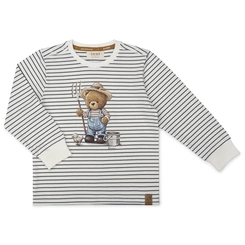 CAMISETA LONGA LISTRADA TEDDY MILK 7426