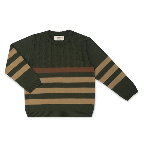 BLUSA  TRICOT LISTRADA TRANCAS 7566