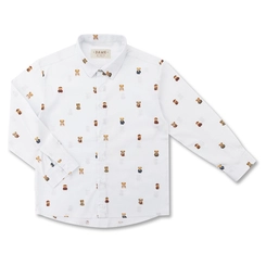 CAMISA TRICOLINE ELASTANO ESTAMPA TEDDY ML INFANTIL 7905