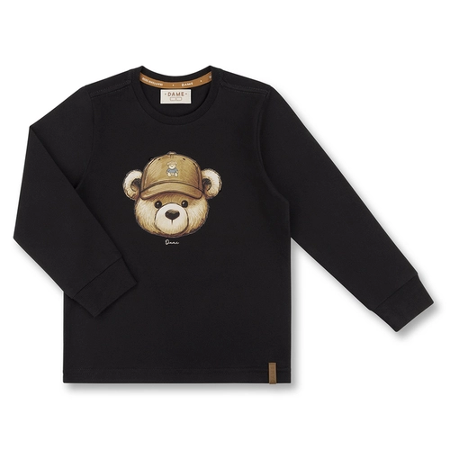 CAMISETA ALGODÃO TEDDY BONÉ ML INFANTIL 7959 CAMISETA ALGODÃO TEDDY BONÉ ML INFANTIL 7959 Preto 10