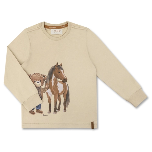 CAMISETA ALGODÃO TEDDY CAVALO ML INFANTIL 7963 CAMISETA ALGODÃO TEDDY CAVALO ML INFANTIL 7963 Linho 12