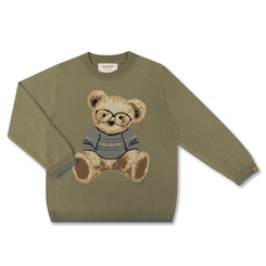 BLUSA TRICÔ JACQUARD TEDDY ÓCULOS INFANTIL 8102