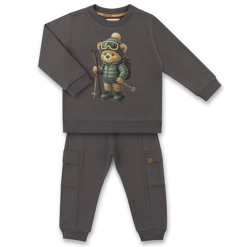 CONJUNTO AGASALHO/CALÇA MOLETOM TEDDY ALPINISTA INFANTIL 8026 Militar