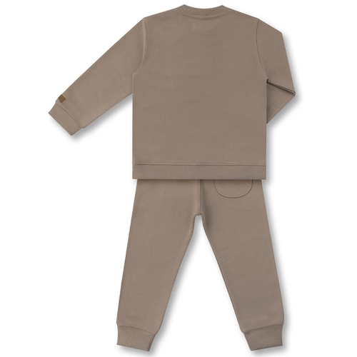CONJUNTO AGASALHO/CALÇA MOLETOM BORDADOS MINI TEDDY INFANTIL 8025 Chocolate