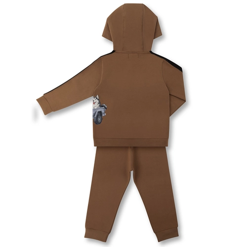 CONJUNTO AGASALHO/CALÇA MOLETOM ELASTANO TEDDY JEEP INFANTIL 8016 Couro