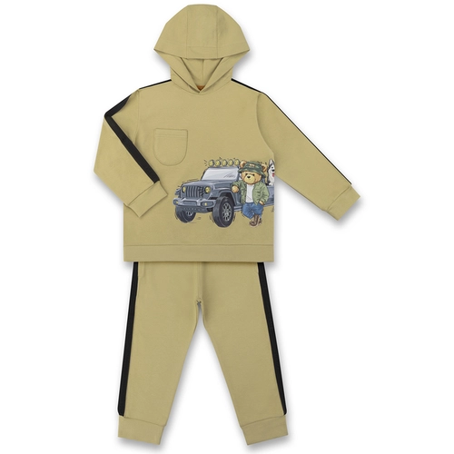 CONJUNTO AGASALHO/CALÇA MOLETOM ELASTANO TEDDY JEEP INFANTIL 8016 Couro