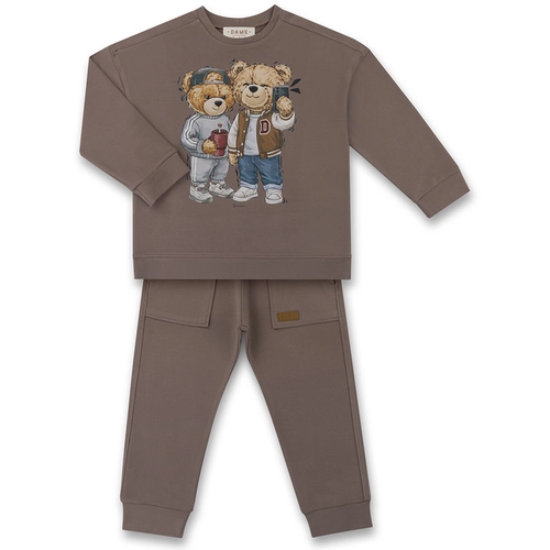 CONJUNTO AGASALHO/CALÇA MOLETOM FRIENDS INFANTIL 8017 Tartufo