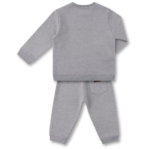 CONJUNTO AGASALHO/CALÇA MOLETOM TEDDY COWBOY BEBÊ 7887 Cinza
