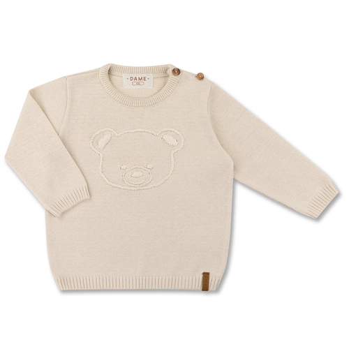 BLUSA TRICÔ URSO BORDADO BEBÊ 7871