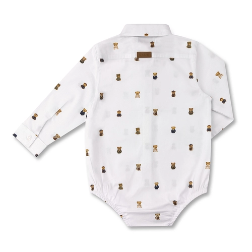 CAMISA/BODY TRICOLINE ESTAMPA TEDDY ML BEBÊ 7869 CAMISA/BODY TRICOLINE ESTAMPA TEDDY ML BEBÊ 7869  Branco G