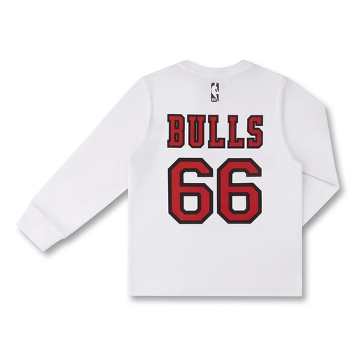 CAMISETA ALGODÃO NBA TEDDY CHICAGO BULLS ML INFANTIL 8156 CAMISETA ALGODÃO NBA TEDDY CHICAGO BULLS ML INFANTIL 8156  Branco 1