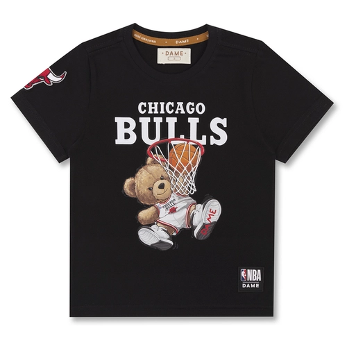 CAMISETA ALGODÃO NBA TEDDY CHICAGO BULLS MC INFANTIL 8155