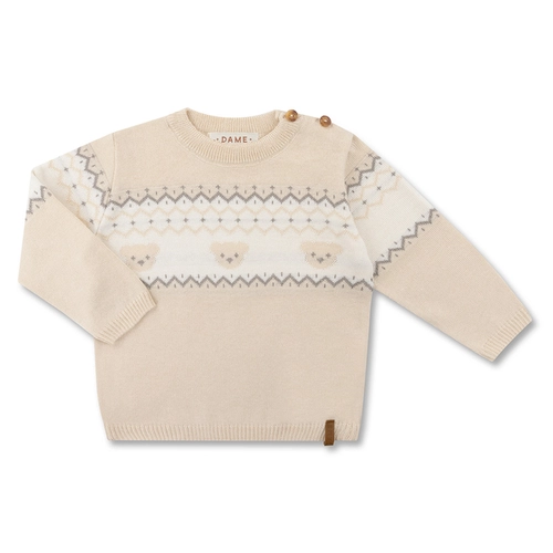 BLUSA TRICÔ JACQUARD ÉTNICO URSOS BEBÊ 7874
