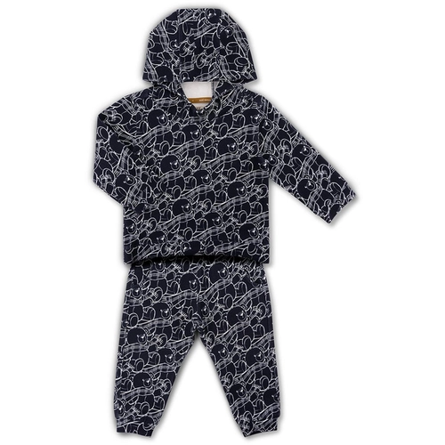 CONJUNTO AGASALHO/CALÇA NEOPRENE ESTAMPA TEDDY BEBÊ 7890 Marinho