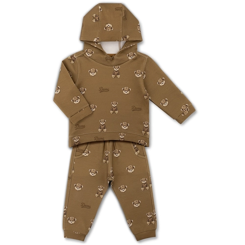 CONJUNTO AGASALHO/CALÇA NEOPRENE ESTAMPA TEDDY BEBÊ 7890 Marinho