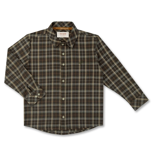 CAMISA XADREZ FLANELA ALGODÃO ML INFANTIL 7926 CAMISA XADREZ FLANELA ALGODÃO ML INFANTIL 7926  Militar 2