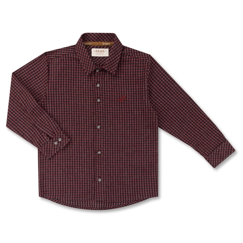 CAMISA XADREZ FLANELA ALGODÃO ML INFANTIL 7925 CAMISA XADREZ FLANELA ALGODÃO ML INFANTIL 7925  Carmim 12