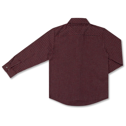 CAMISA XADREZ FLANELA ALGODÃO ML INFANTIL 7925 CAMISA XADREZ FLANELA ALGODÃO ML INFANTIL 7925  Carmim 12