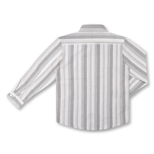 CAMISA LISTRADA ALGODÃO MANGA LONGA INFANTIL 7912 CAMISA LISTRADA ALGODÃO MANGA LONGA INFANTIL 7912 Branco 3
