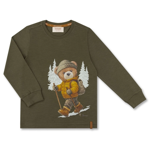 CAMISETA ALGODÃO TEDDY ALPINISTA ML INFANTIL 7974 CAMISETA ALGODÃO TEDDY ALPINISTA ML INFANTIL 7974  Militar 4