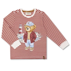 CAMISETA ALGODÃO LISTRADA NAVY TEDDY FAROL ML INFANTIL 7983