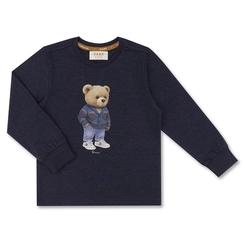 CAMISETA ALGODÃO TEDDY VINTAGE AZUL ML INFANTIL 7978