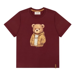 CAMISETA ALGODÃO TEDDY JAQUETA MC INFANTIL 7993
