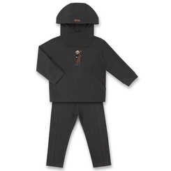 CONJUNTO AGASALHO/CALÇA MALHA AUSTRALIANA BORDADO CAVALO INFANTIL 8050