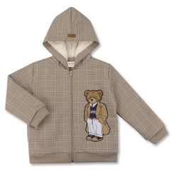 JAQUETA XADREZ FORRO CARNEIRINHO PATCH TEDDY INFANTIL 7941