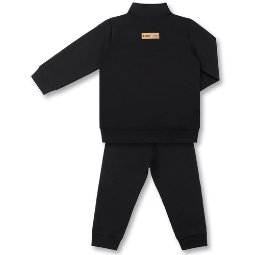 CONJUNTO AGASALHO/CALÇA NEOPRENE VISCOSE/ELASTANO DETALHES PUFFER INFANTIL 8012 Preto