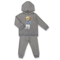 CONJUNTO AGASALHO/CALÇA MALHA JACQUARD PIED POULE TEDDY INFANTIL 8044