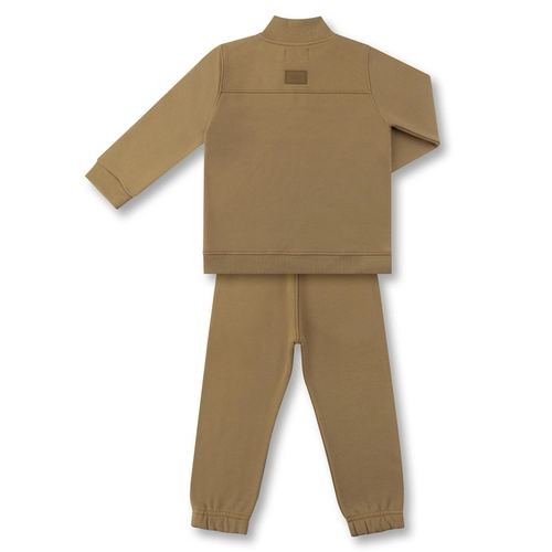 CONJUNTO AGASALHO/CALÇA MOLETOM FELPADO PATCH TEDDY MINI INFANTIL 8075