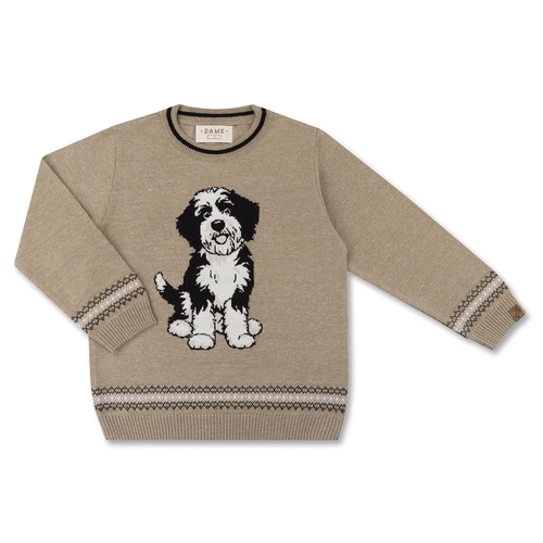 BLUSA TRICÔ JACQUARD CACHORRO INFANTIL 8101
