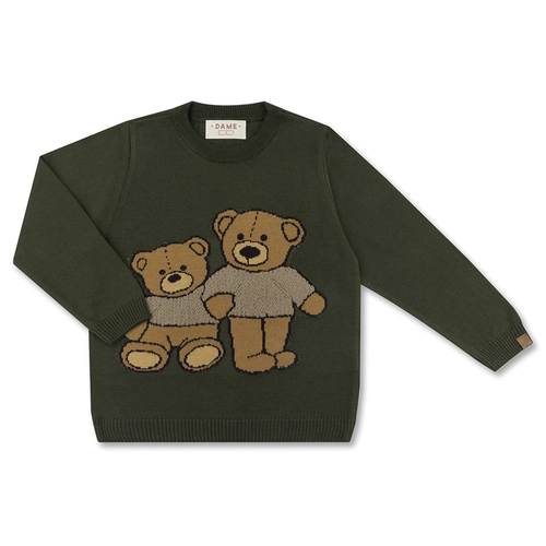 BLUSA TRICÔ JACQUARD TEDDY AMIGOS INFANTIL 8111