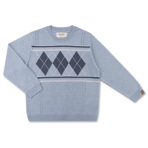 BLUSA TRICÔ ESCOCÊS ARAN INFANTIL 8091