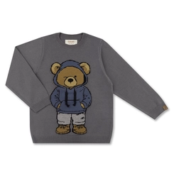 BLUSA TRICÔ JACQUARD TEDDY CANGURÚ INFANTIL 8107