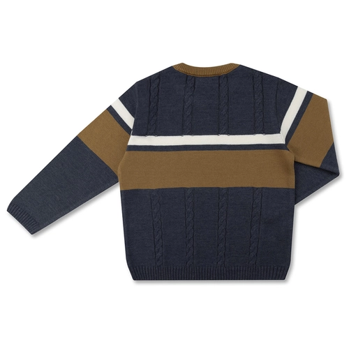 BLUSA TRICÔ LISTRADA COLLEGE INFANTIL 8088